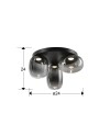 ONICE- PLAFON 3L NEGRO-SMOKE